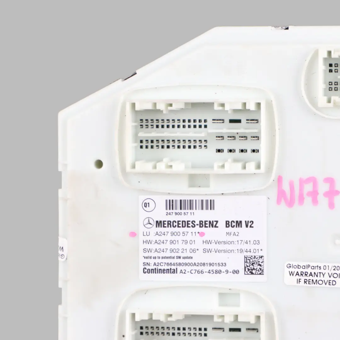 Body Control Module Mercedes C118 W177 W247 BCM Unit ECU to with Part number A2479005711 Body Control Module Mercedes C118 W177 W247 BCM Unit ECU - SKU A2479005711 - Part number A2479005711