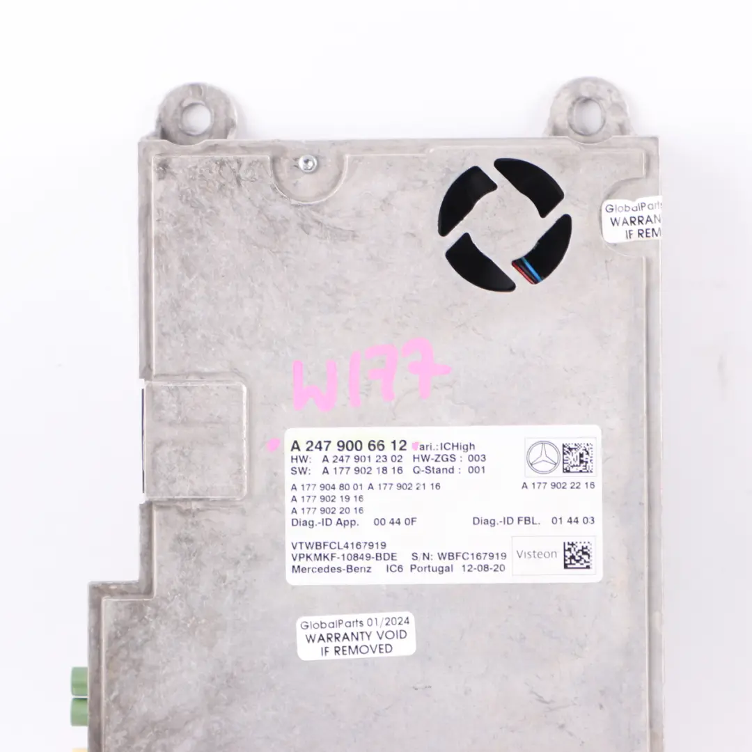 Control Unit Module ECU High to Mercedes W177 W247 with Part number A2479006612 Mercedes W177 W247 Control Unit Module ECU High - SKU A2479006612 - Part number A2479006612