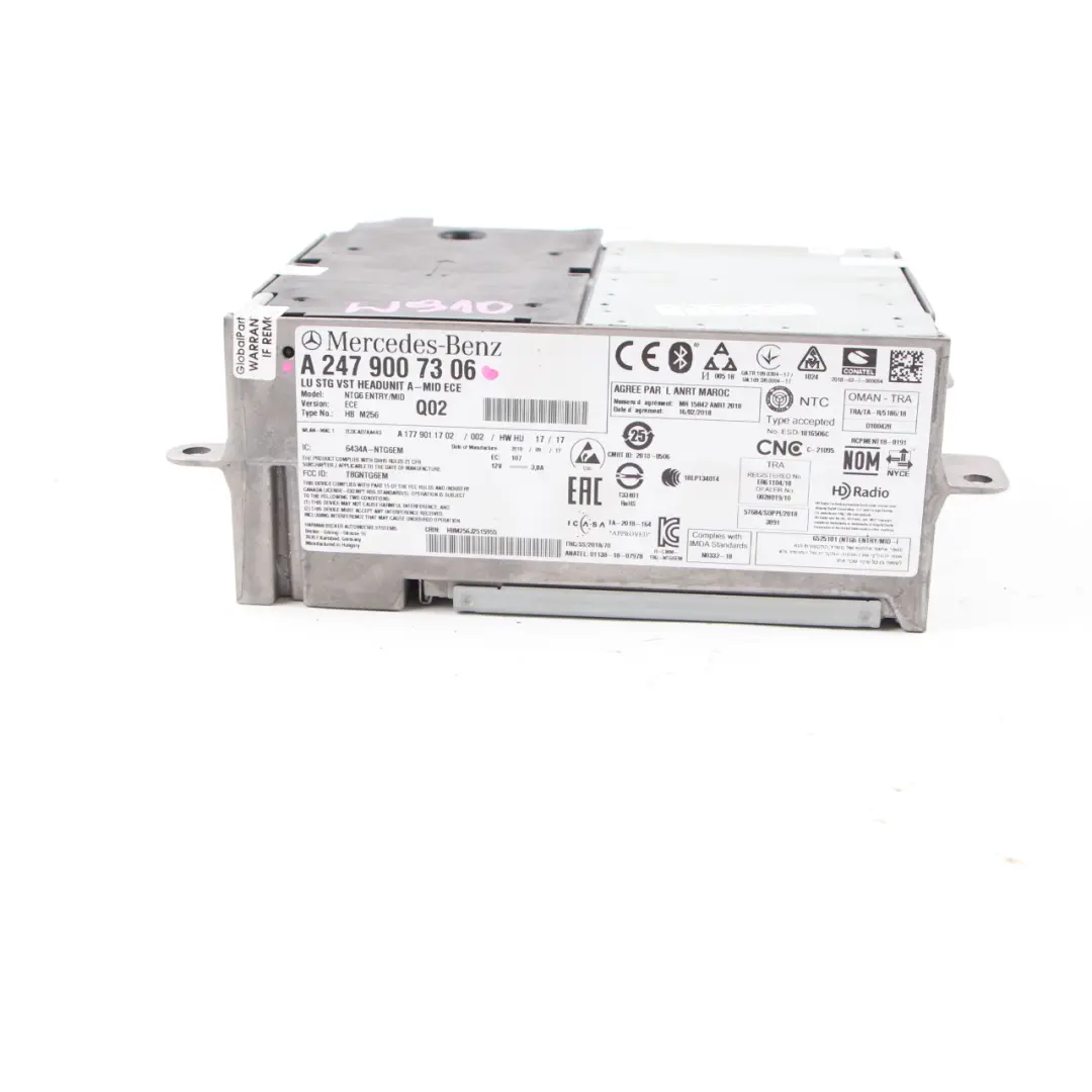 Radio Head Unit Mercedes Sprinter W907 W910 COMAND Navigation to with Part number A2479007306 Radio Head Unit Mercedes Sprinter W907 W910 COMAND Navigation - SKU A2479007306 - Part number A2479007306