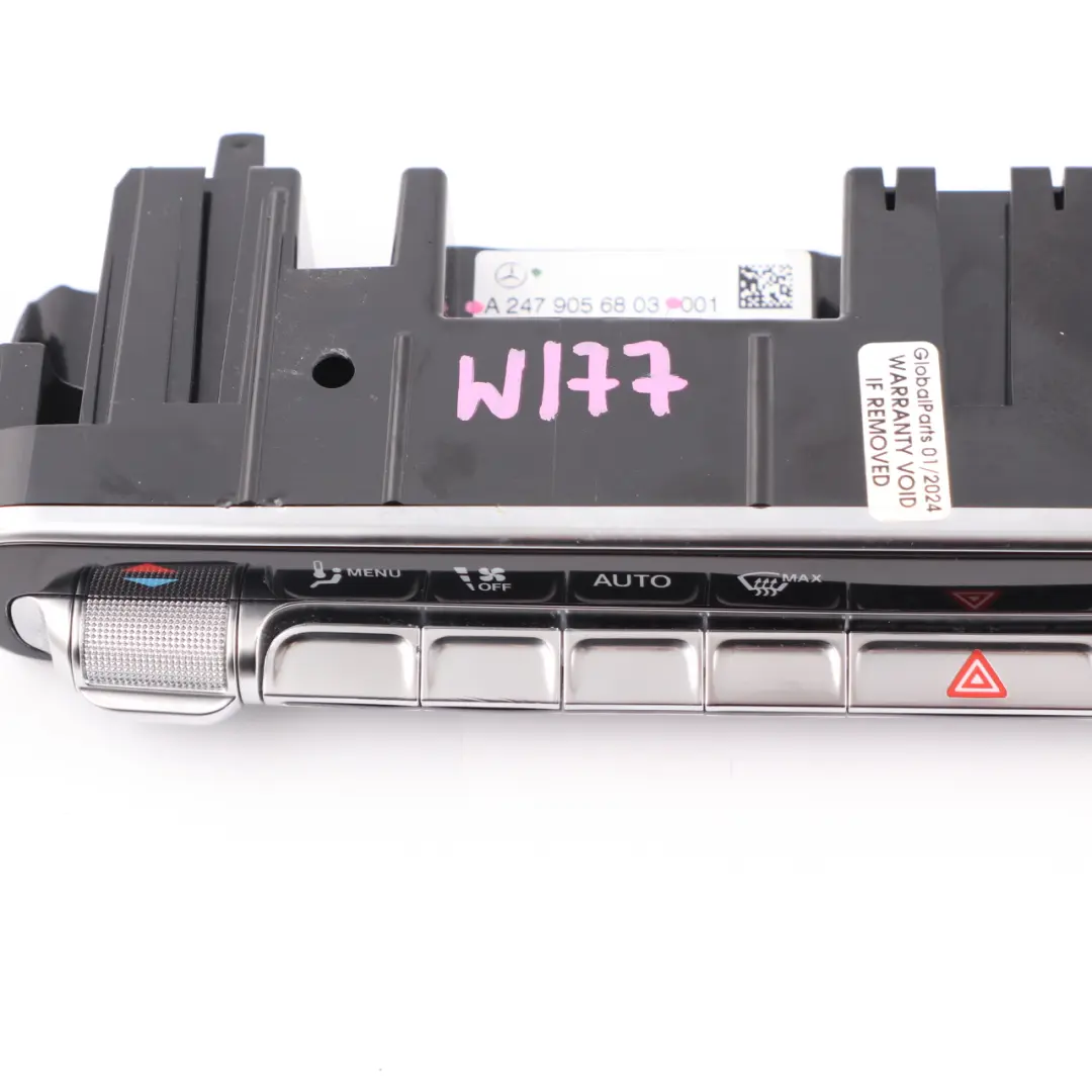 Conditioning Panel Climate Control Heater Unit to Mercedes W177 Air with Part number A2479056803 Mercedes W177 Air Conditioning Panel Climate Control Heater Unit - SKU A2479056803 - Part number A2479056803