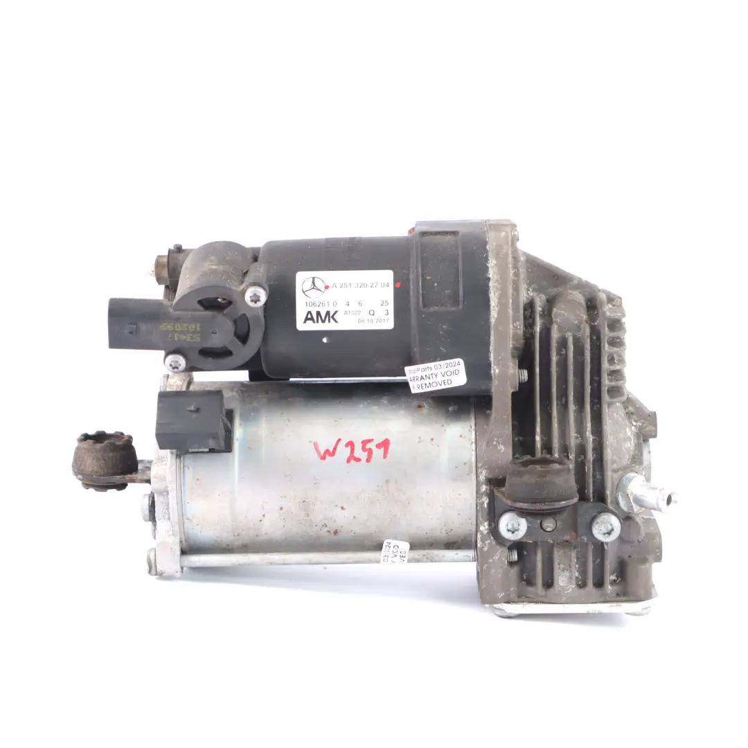 Sospensione pneumatica Compressore Pompa controllo per Mercedes W251 con numero di parte A2513202704 Mercedes W251 Sospensione pneumatica Compressore Pompa controllo - SKU A2513202704 - Numero di parte A2513202704