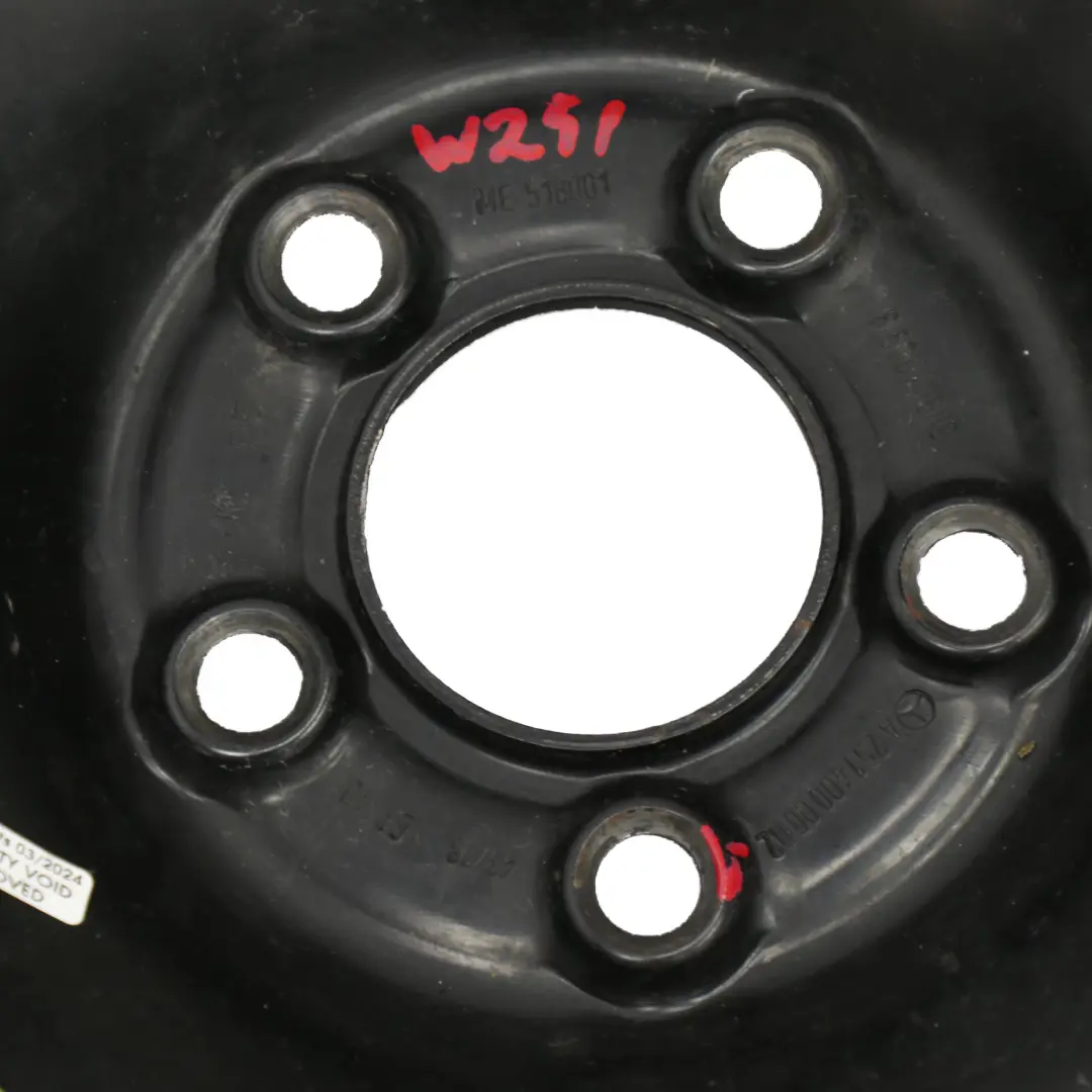 Rueda repuesto compacta acero Mercedes W251 Neumático R18 195/75 para con número de pieza A2514000002 Rueda repuesto compacta acero Mercedes W251 Neumático R18 195/75 - SKU A2514000002-1 - Número de pieza A2514000002