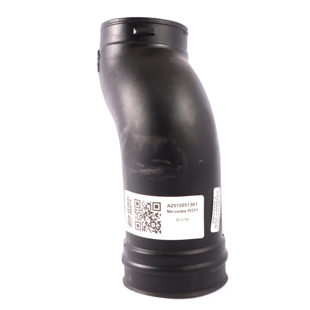  Conducto aire Mercedes W251 Diesel OM642 Tubo admisión aire delantero izquierdo - SKU A2515051361 - Número de pieza A2515051361