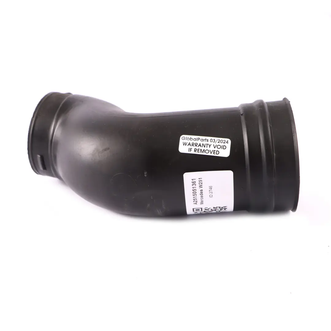 Condotto d'aria Mercedes W251 Diesel OM642 Tubo aspirazione anteriore sinistro per con numero di parte A2515051361 Condotto d'aria Mercedes W251 Diesel OM642 Tubo aspirazione anteriore sinistro - SKU A2515051361 - Numero di parte A2515051361