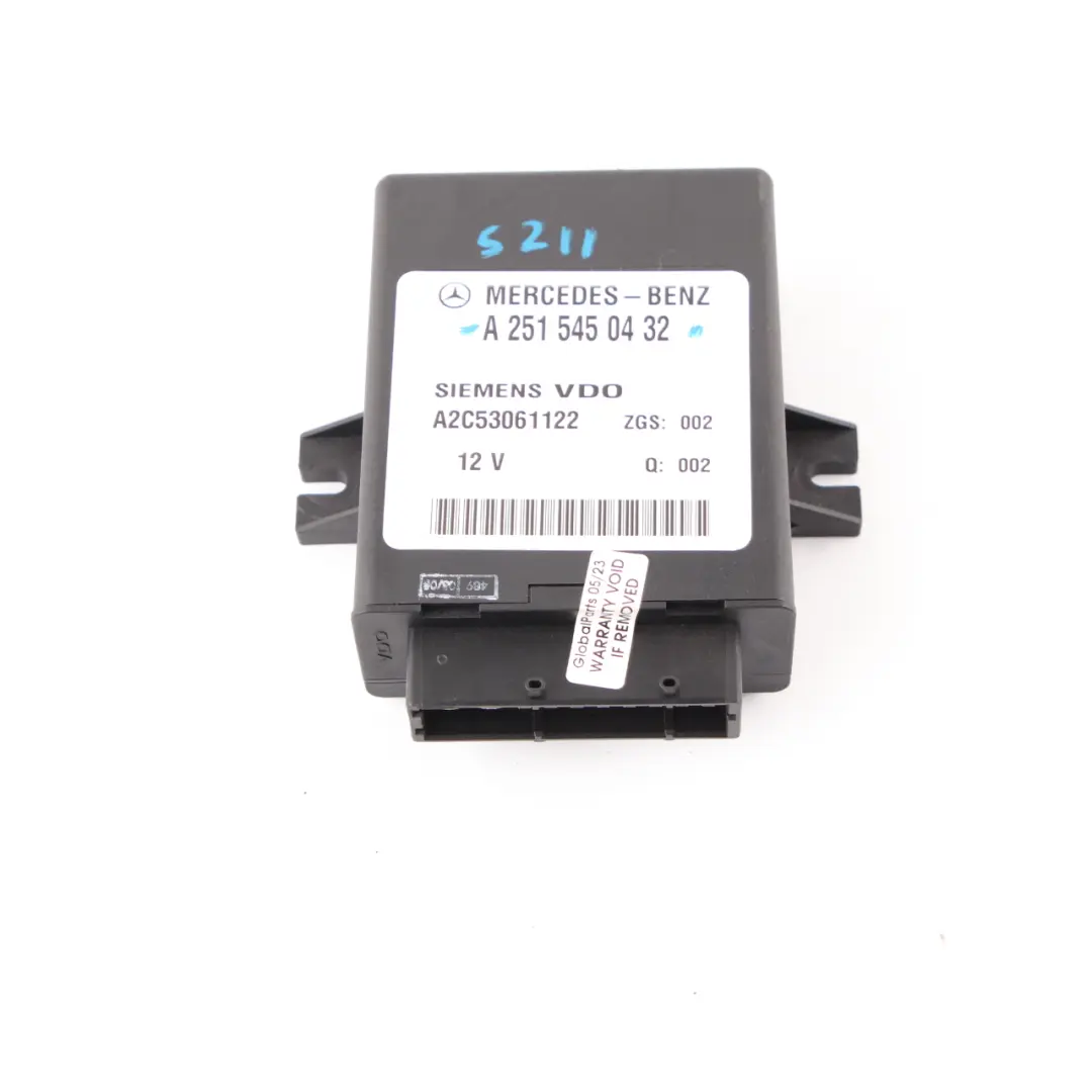 Suspension Module Mercedes S211 W251 Airmatic Control Unit ECU to Air with Part number A2515450432 Air Suspension Module Mercedes S211 W251 Airmatic Control Unit ECU - SKU A2515450432 - Part number A2515450432