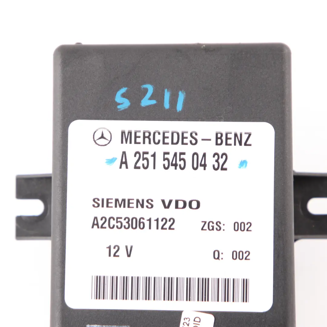 Suspension Module Mercedes S211 W251 Airmatic Control Unit ECU to Air with Part number A2515450432 Air Suspension Module Mercedes S211 W251 Airmatic Control Unit ECU - SKU A2515450432 - Part number A2515450432