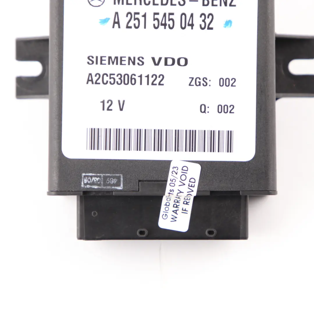 Suspension Module Mercedes S211 W251 Airmatic Control Unit ECU to Air with Part number A2515450432 Air Suspension Module Mercedes S211 W251 Airmatic Control Unit ECU - SKU A2515450432 - Part number A2515450432