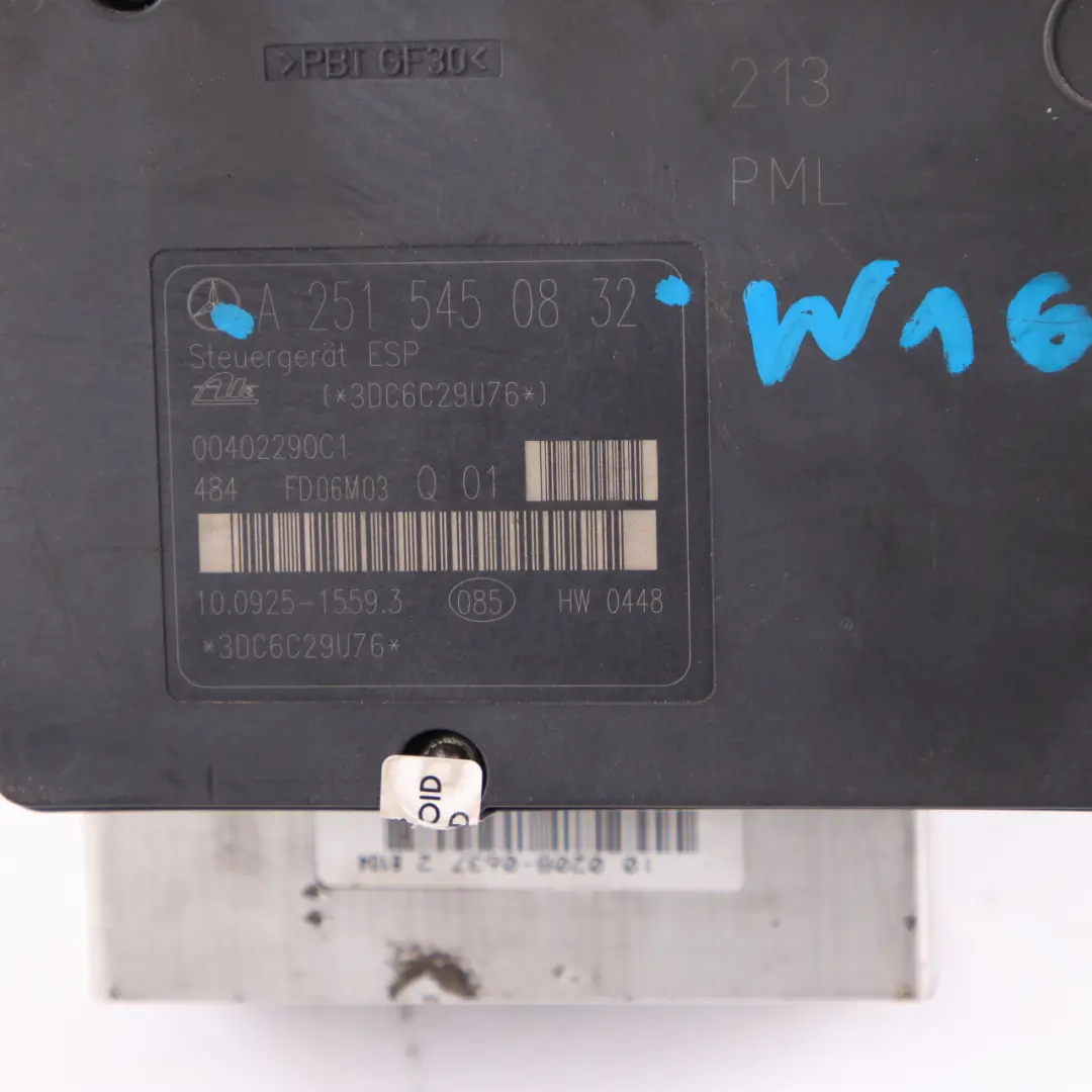 Pompa idraulica Mercedes ML W164 ABS Modulo centralina freni per con numero di parte A2515450832 Pompa idraulica Mercedes ML W164 ABS Modulo centralina freni - SKU A2515450832 - Numero di parte A2515450832