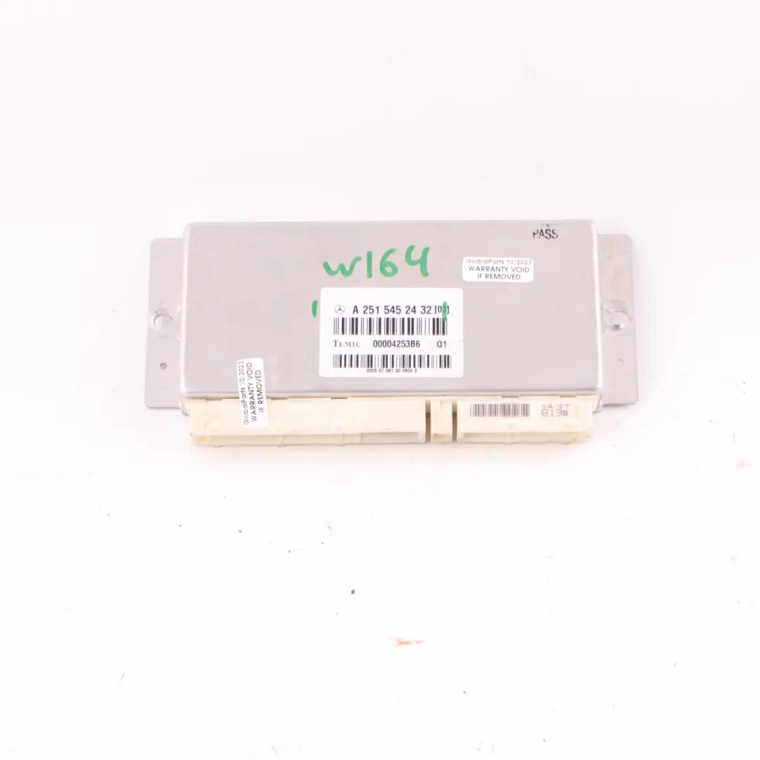 Suspension Level Control Unit Module Airmatic to Mercedes W164 Air with Part number A2515452432 Mercedes W164 Air Suspension Level Control Unit Module Airmatic - SKU A2515452432 - Part number A2515452432