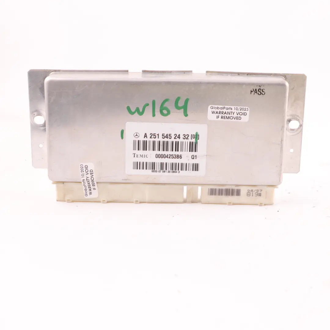 Suspension Level Control Unit Module Airmatic to Mercedes W164 Air with Part number A2515452432 Mercedes W164 Air Suspension Level Control Unit Module Airmatic - SKU A2515452432 - Part number A2515452432