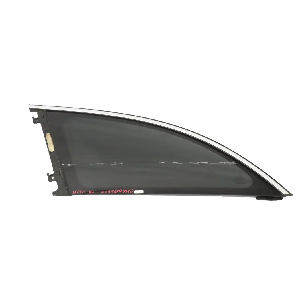 Cristal Ventana Lateral Trasera Izquierda Tintado para Mercedes W251 con número de pieza A2516703350 Mercedes W251 Cristal Ventana Lateral Trasera Izquierda Tintado - SKU A2516703350 - Número de pieza A2516703350