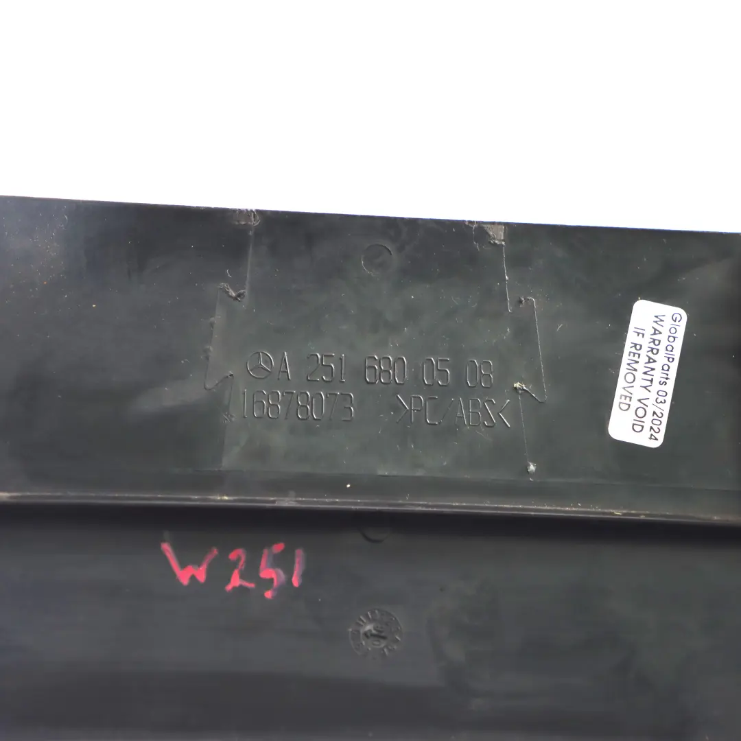 Mercedes W251 Mittel konsole Abdeckung hinten schwarz - SKU A2516800508 - Teilenummer A2516800508