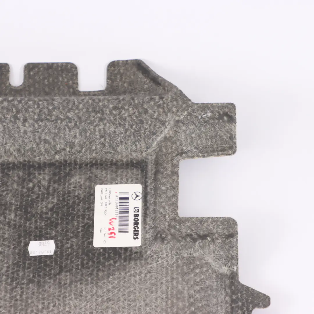 Bodenabdeckung links Panel Fußraumverkleidung für Mercedes W251 mit Teilenummer A2516801318 Mercedes W251 Bodenabdeckung links Panel Fußraumverkleidung - SKU A2516801318 - Teilenummer A2516801318