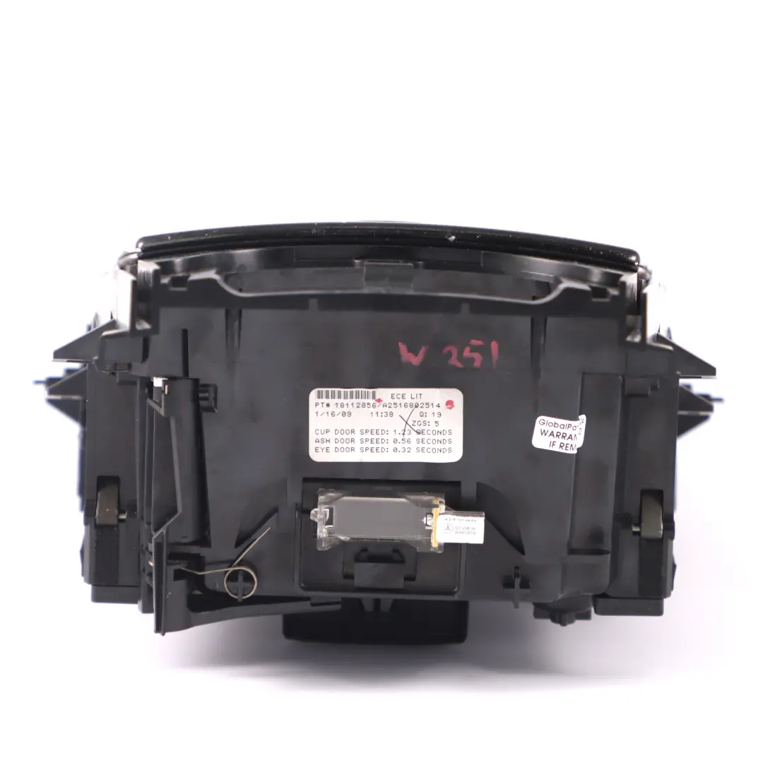 Centre Console Ashtray Storage Tray Cup Holder Trim to Mercedes W251 with Part number A2516802514 Mercedes W251 Centre Console Ashtray Storage Tray Cup Holder Trim - SKU A2516802514 - Part number A2516802514