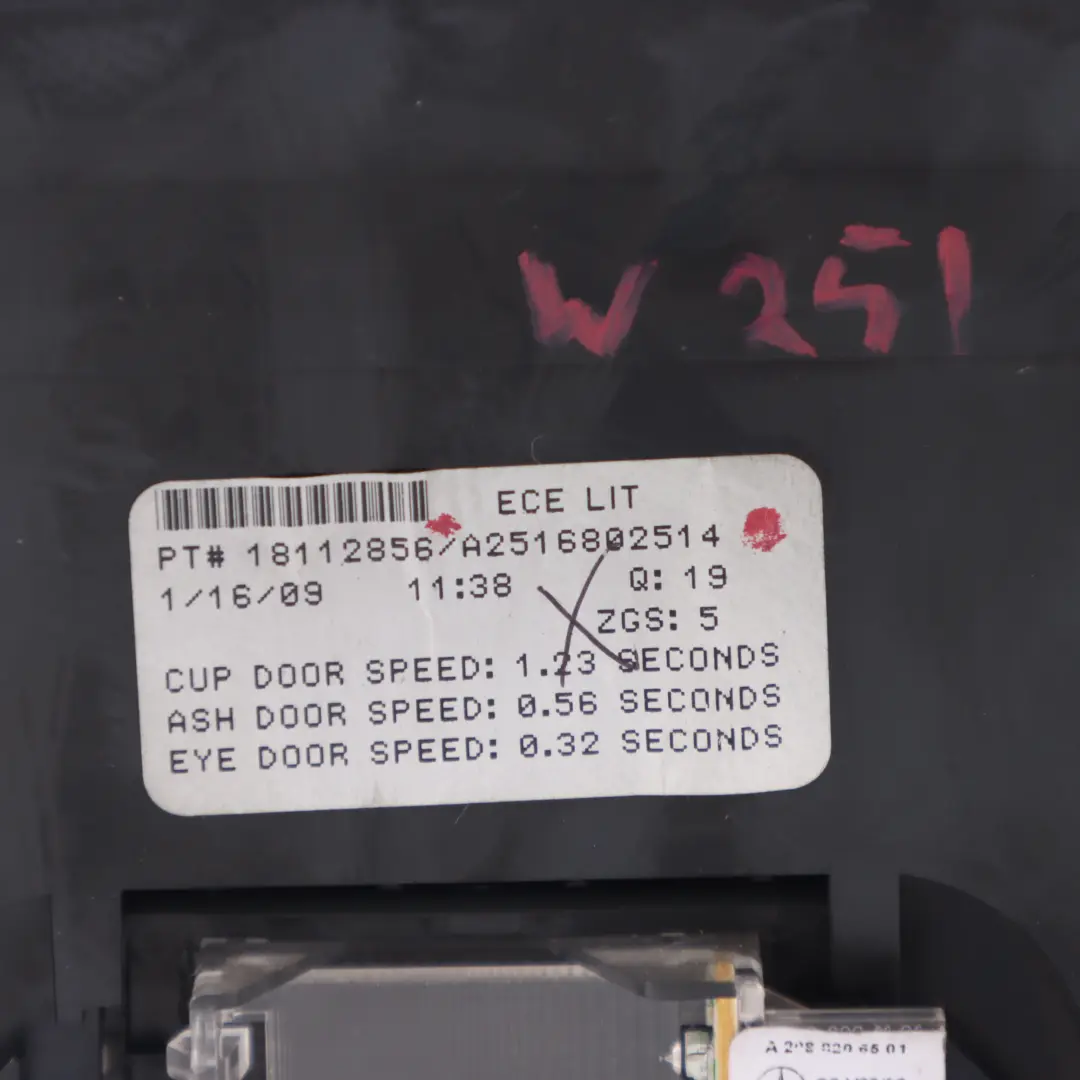 Mercedes W251 Osłona Konsoli Środkowej Popielniczka Uchwyt na Napoje - SKU A2516802514 - Numer Części A2516802514