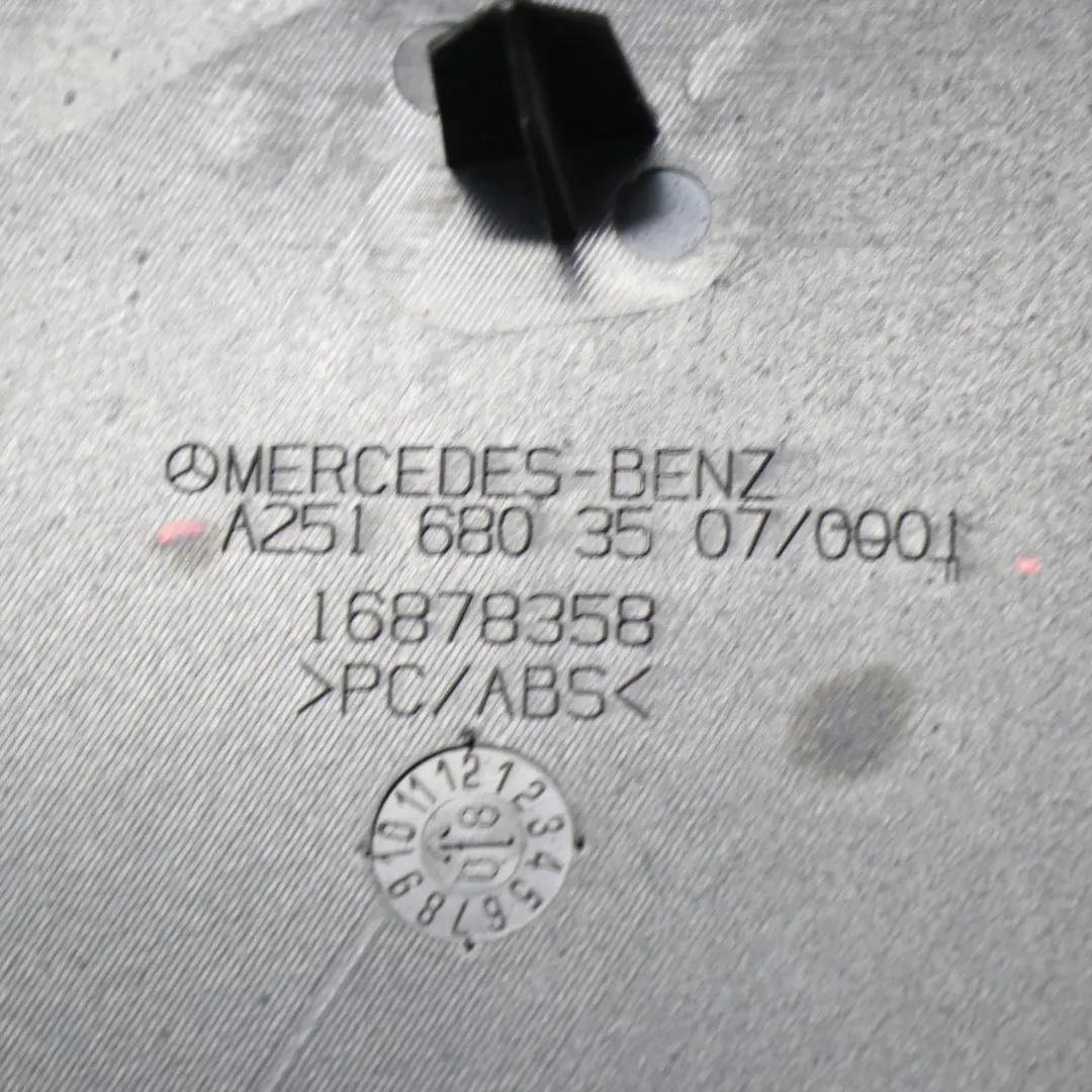Mercedes W251 Osłona Tunelu Środkowego Prawa Czarna - SKU A2516803507 - Numer Części a2516803507