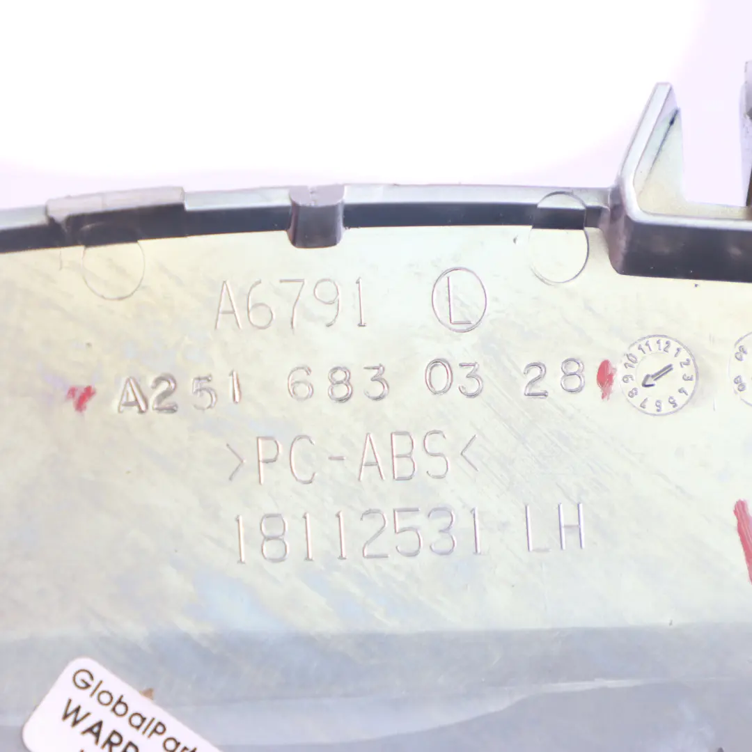  Embellecedor Consola Central Mercedes W251 Tapa Izquierda Cromo - SKU A2516830328 - Número de pieza A2516830328