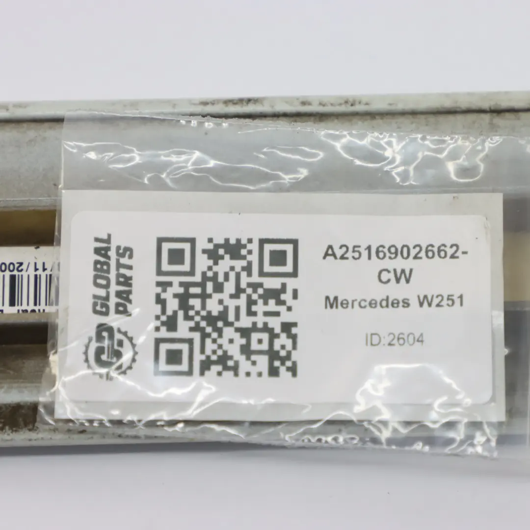 Moldura de puerta trasera derecha blanco calcita - 650 para Mercedes W251 con número de pieza A2516902662 Mercedes W251 Moldura de puerta trasera derecha blanco calcita - 650 - SKU A2516902662-CW - Número de pieza A2516902662