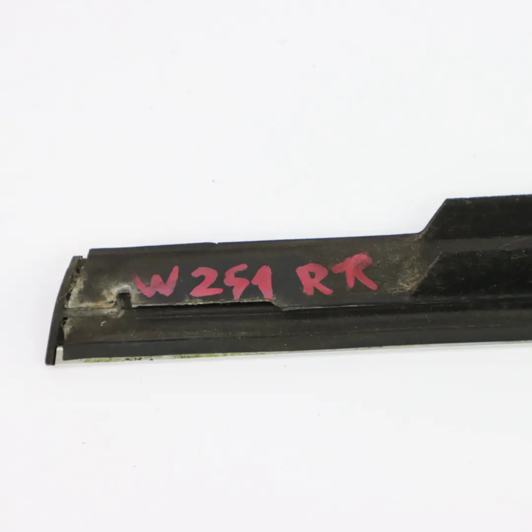 Mercedes W251 Rear Window Strip Right O/S Chrome Weatherstrip Trim Bar - SKU A2516907080 - Part number A2516907080
