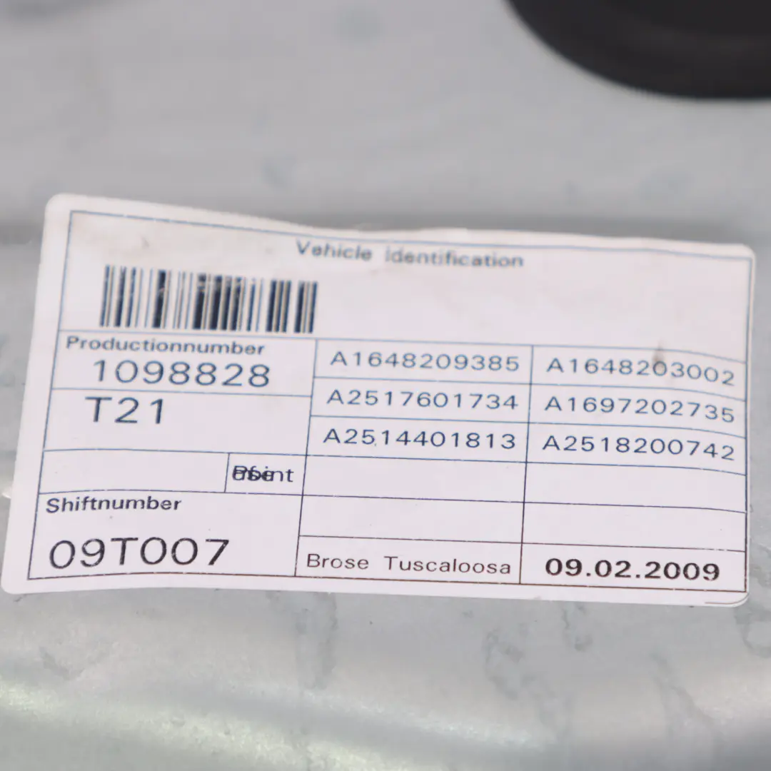 Mercedes W251 Regolatore Alzacristalli Meccanismo Anteriore Sinistra - SKU A2517201579 - Numero di parte A2517201579