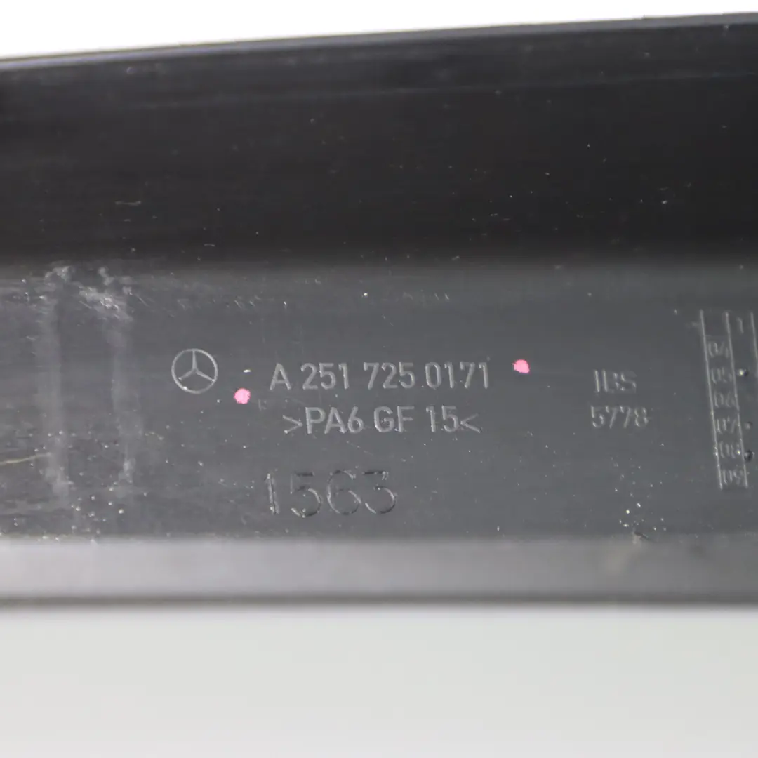 Trim Mercedes W251 Cadre de fenêtre gauche de porte avant Noir pour à propos du numéro de pièce A2517250171 Trim Mercedes W251 Cadre de fenêtre gauche de porte avant Noir - SKU A2517250171 - Numéro de pièce A2517250171