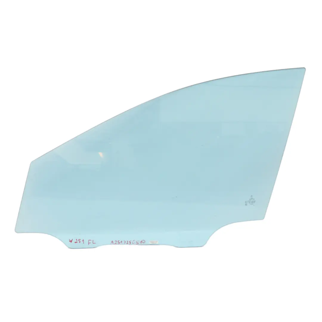 Türfenster Glas vorne links für Mercedes W251 mit Teilenummer A2517250510 Mercedes W251 Türfenster Glas vorne links - SKU A2517250510 - Teilenummer A2517250510