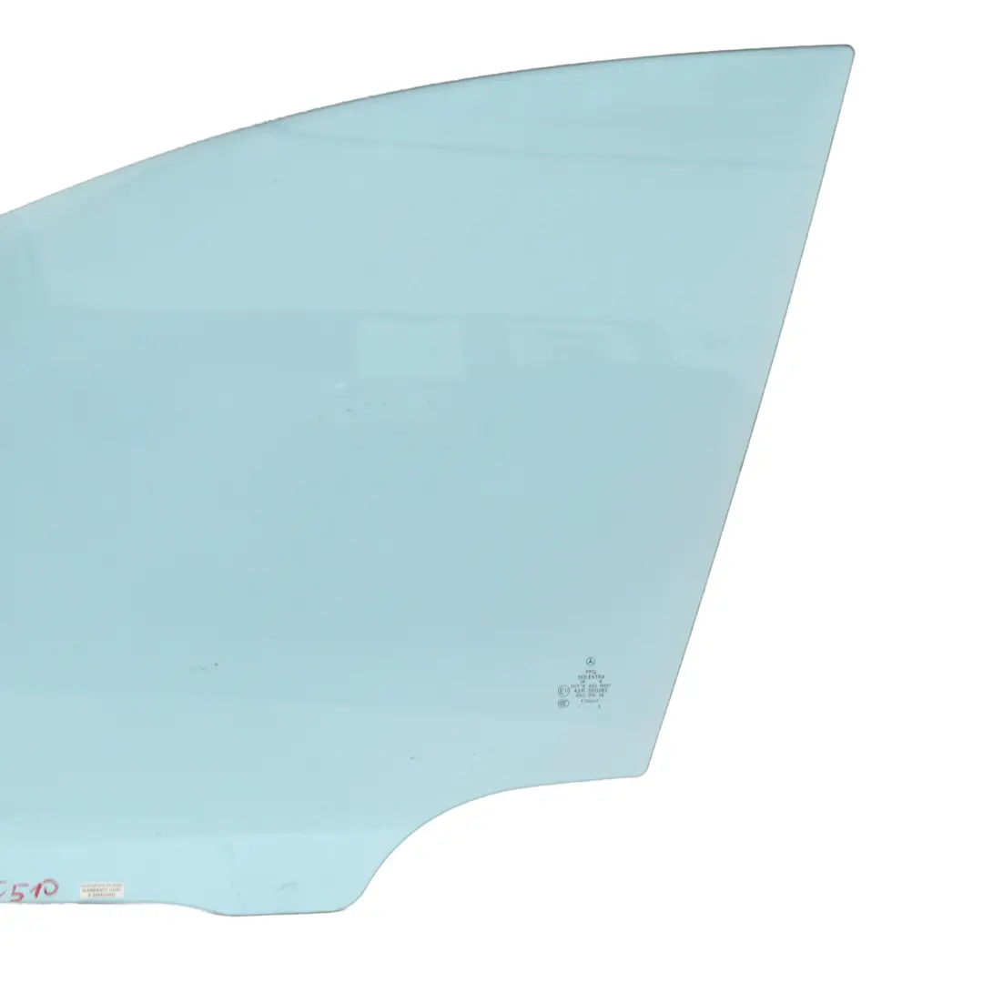 Vitre de porte avant gauche N/S pour Mercedes W251 à propos du numéro de pièce A2517250510 Mercedes W251 Vitre de porte avant gauche N/S - SKU A2517250510 - Numéro de pièce A2517250510