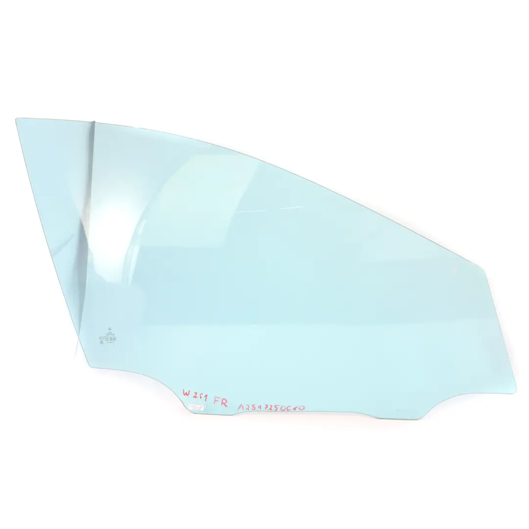 Cristal Puerta Delantera Derecha Acristalamiento AS2 para Mercedes W251 con número de pieza A2517250610 Mercedes W251 Cristal Puerta Delantera Derecha Acristalamiento AS2 - SKU A2517250610 - Número de pieza A2517250610