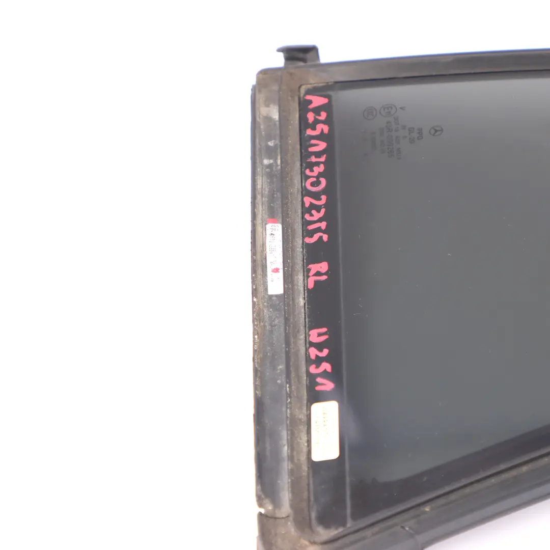 Window Glass Rear Left Door N/S Tinted Glazing AS3 to Mercedes W251 with Part number A2517302355 Mercedes W251 Window Glass Rear Left Door N/S Tinted Glazing AS3 - SKU A2517302355 - Part number A2517302355