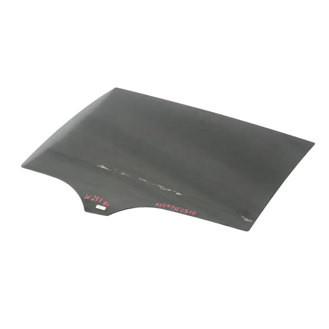 Cristal Puerta Trasera Izquierda Tintado para Mercedes W251 con número de pieza A2517350910 Mercedes W251 Cristal Puerta Trasera Izquierda Tintado - SKU A2517350910 - Número de pieza A2517350910