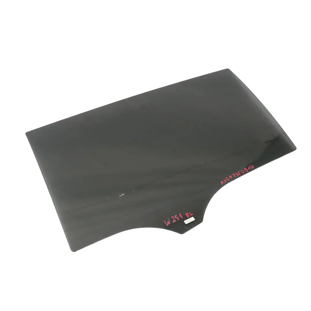 Window Door Glass Rear Left N/S Tinted to Mercedes W251 with Part number A2517350910 Mercedes W251 Window Door Glass Rear Left N/S Tinted - SKU A2517350910 - Part number A2517350910