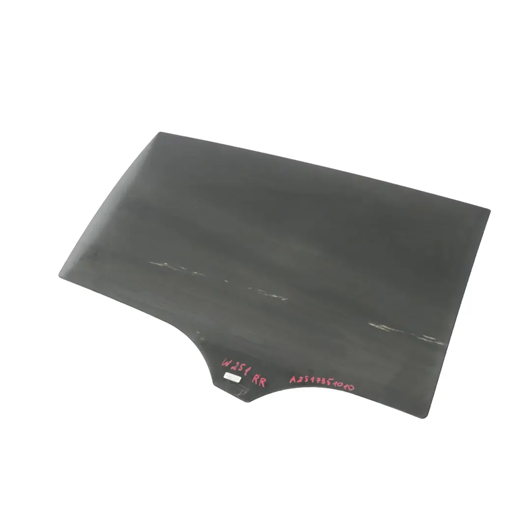 Vetro del finestrino posteriore destro colorato per Mercedes W251 con numero di parte A2517351010 Mercedes W251 Vetro del finestrino posteriore destro colorato - SKU A2517351010 - Numero di parte A2517351010