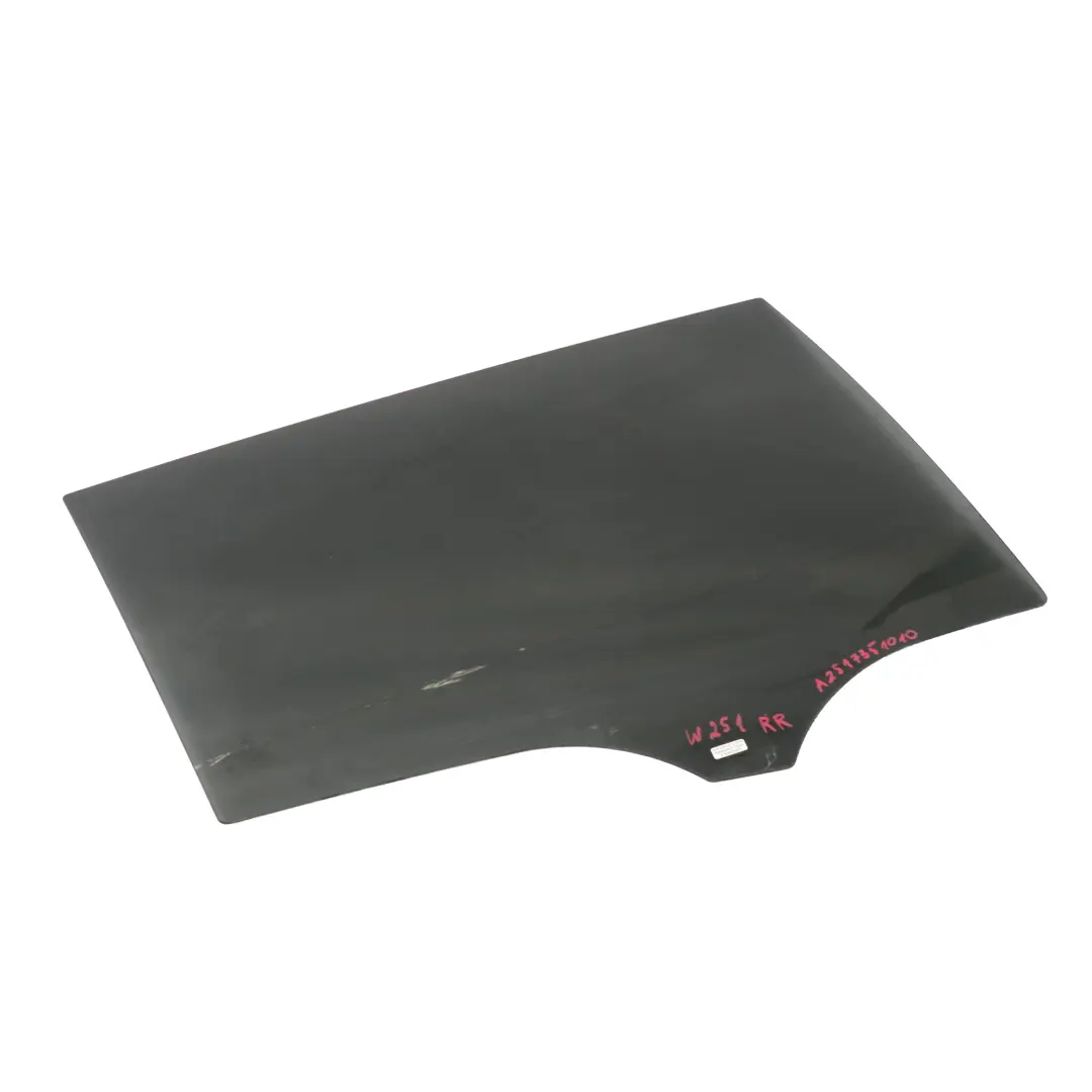 Cristal Puerta Trasera Derecha Tintado para Mercedes W251 con número de pieza A2517351010 Mercedes W251 Cristal Puerta Trasera Derecha Tintado - SKU A2517351010 - Número de pieza A2517351010