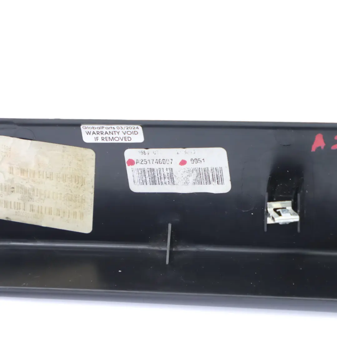Boot Trunk Lid Cover Trim Upper Middle Black A2517400070 to Mercedes W251 with Part number A2517400200 Mercedes W251 Boot Trunk Lid Cover Trim Upper Middle Black A2517400070 - SKU A2517400200 - Part number A2517400200
