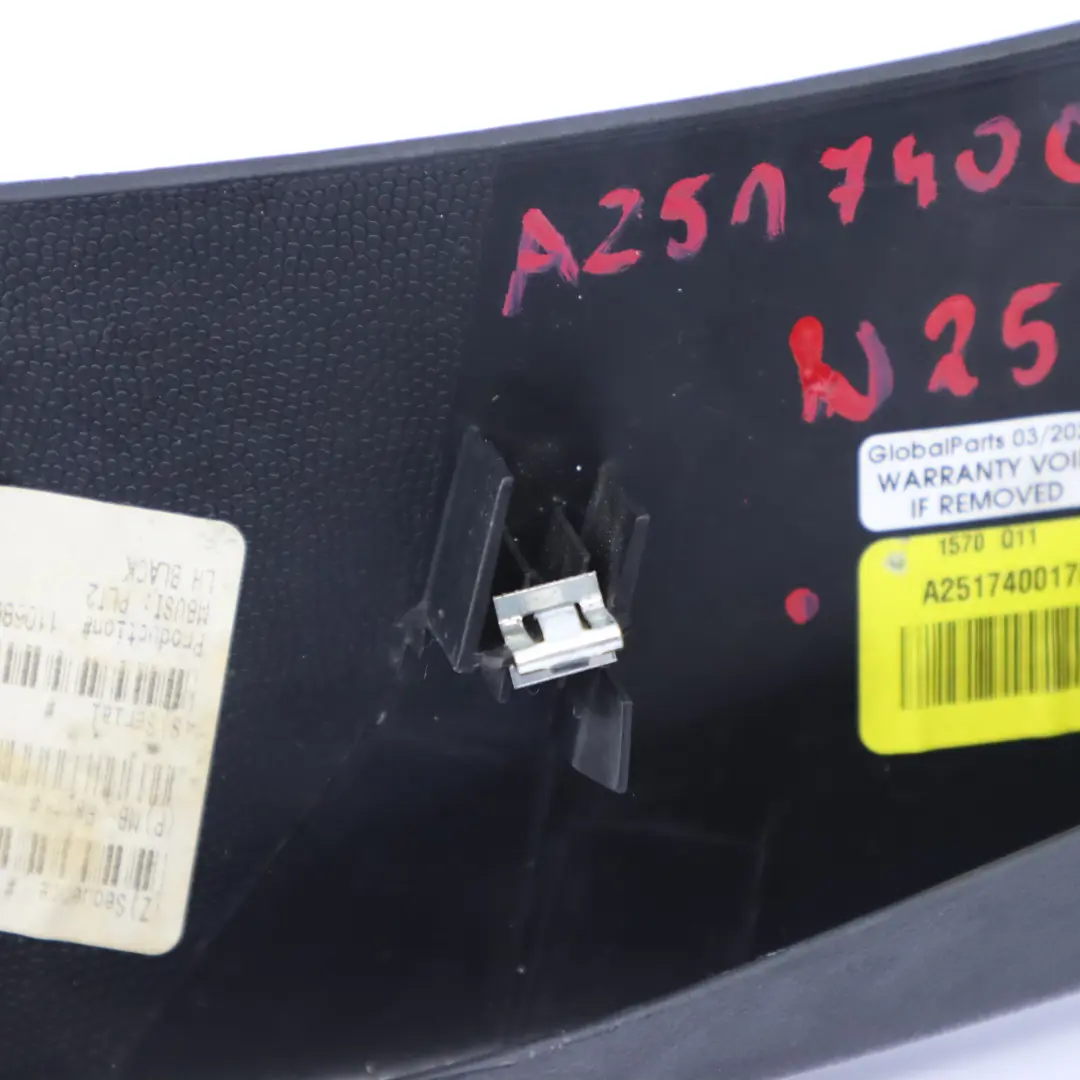 Mercedes W251 Osłona Pokrywy Bagażnika Lewa Górna Czarna A2517400170 - SKU A2517400300 - Numer Części A2517400300