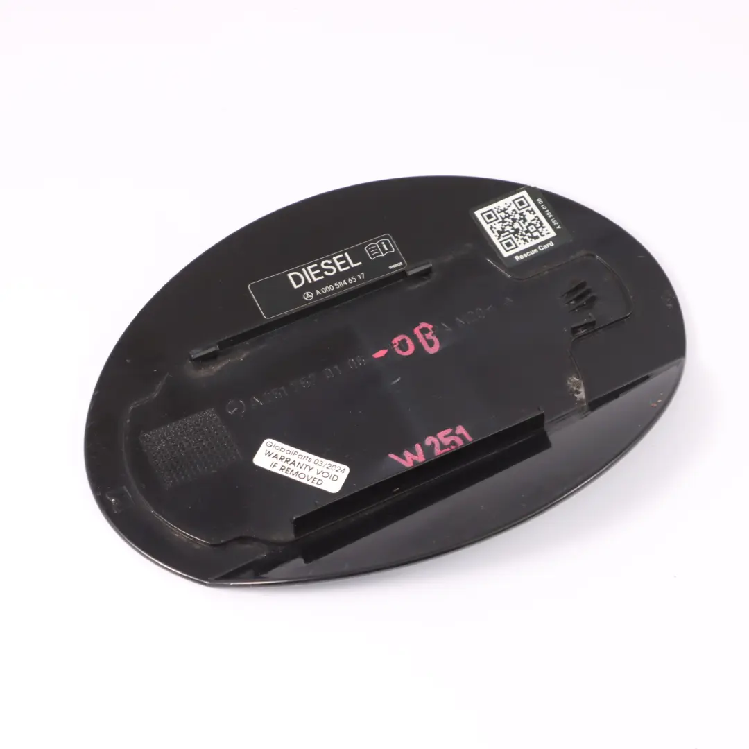 Mercedes W251 Tapa Depósito Combustible Negro Obsidiana - 197 - SKU A2517570106-OB - Número de pieza A2517570106