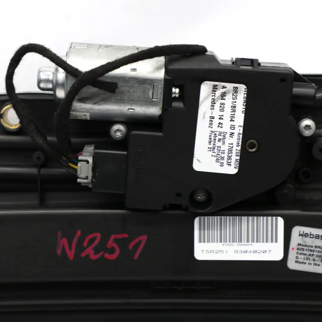 Mercedes W251 Sunroof Sliding Roof Mechanism Assembly Window Glass - SKU A2517801029 - Part number A2517801029