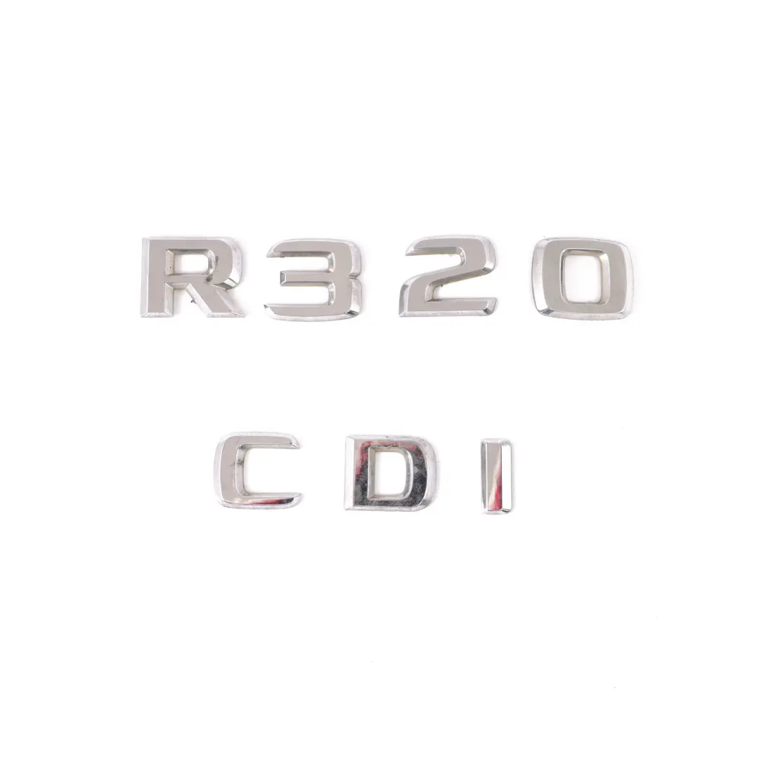 Trunk Emblem Rear Adhered Boot Badge R320 CDI to Mercedes W251 with Part number A2518170115 Mercedes W251 Trunk Emblem Rear Adhered Boot Badge R320 CDI - SKU A2518170115 - Part number A2518170115