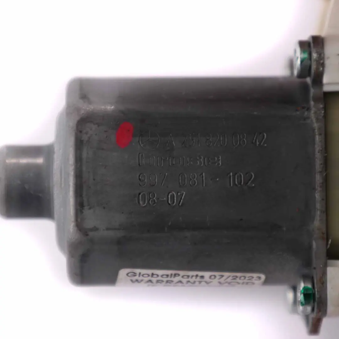 Window Lifter Motor Front Right O/S Drive Unit to Mercedes ML W164 with Part number A2518200842 Mercedes ML W164 Window Lifter Motor Front Right O/S Drive Unit - SKU A2518200842 - Part number A2518200842