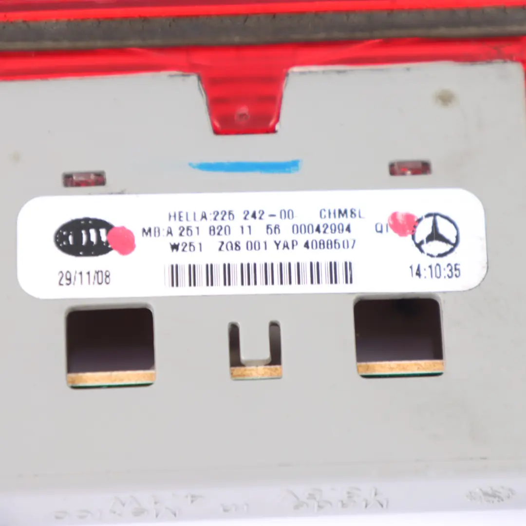 Lampada Freno Mercedes W251 W164 Luce Freno Terzo Stop Posteriore per con numero di parte A2518201156 Lampada Freno Mercedes W251 W164 Luce Freno Terzo Stop Posteriore - SKU A2518201156 - Numero di parte A2518201156