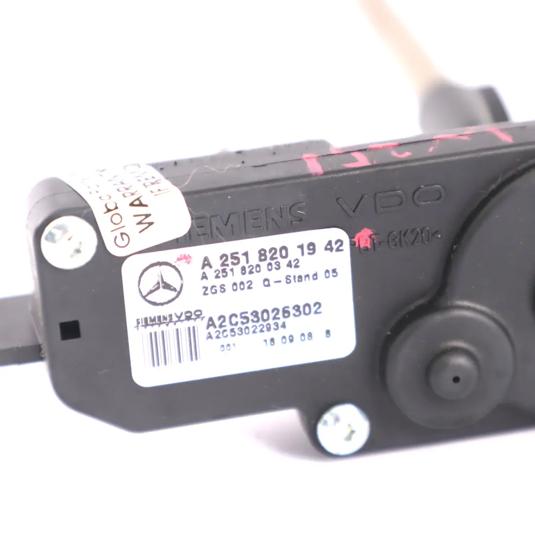 Mercedes W251 Regulador Ventana Trasera Izquierda Actuador Motor Cristal - SKU A2518201942 - Número de pieza A2518201942