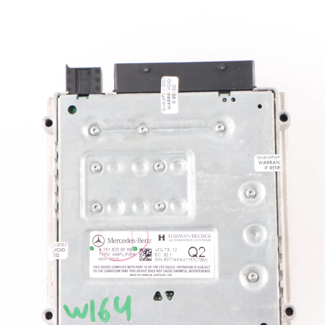 Sound Audio Amplifier Harman Becker Control Unit to Mercedes W164 with Part number A2518209589 Mercedes W164 Sound Audio Amplifier Harman Becker Control Unit - SKU A2518209589 - Part number A2518209589