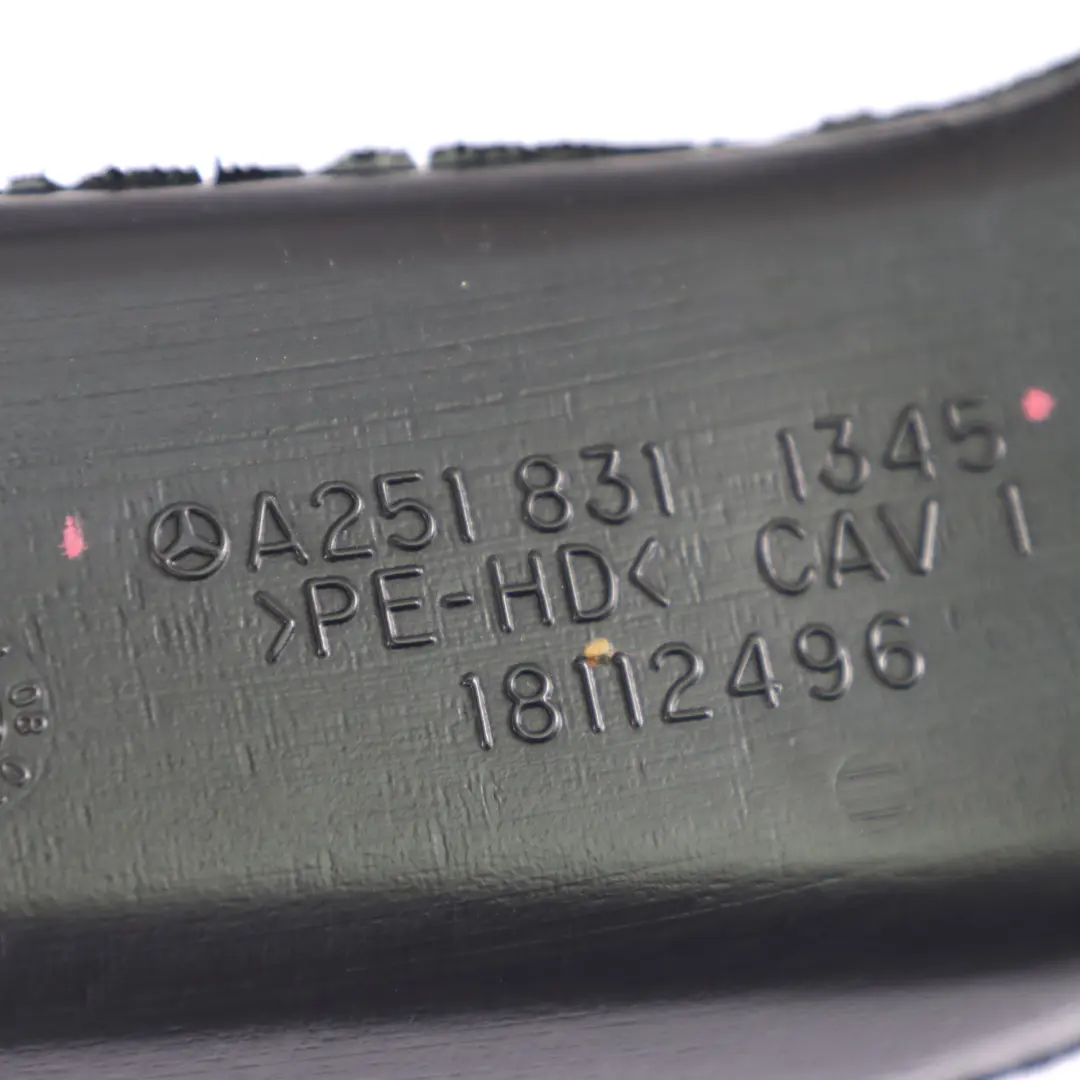 canale aria cabina tubo anteriore centrale per Mercedes W251 con numero di parte A2518311345 Mercedes W251 canale aria cabina tubo anteriore centrale - SKU A2518311345 - Numero di parte A2518311345