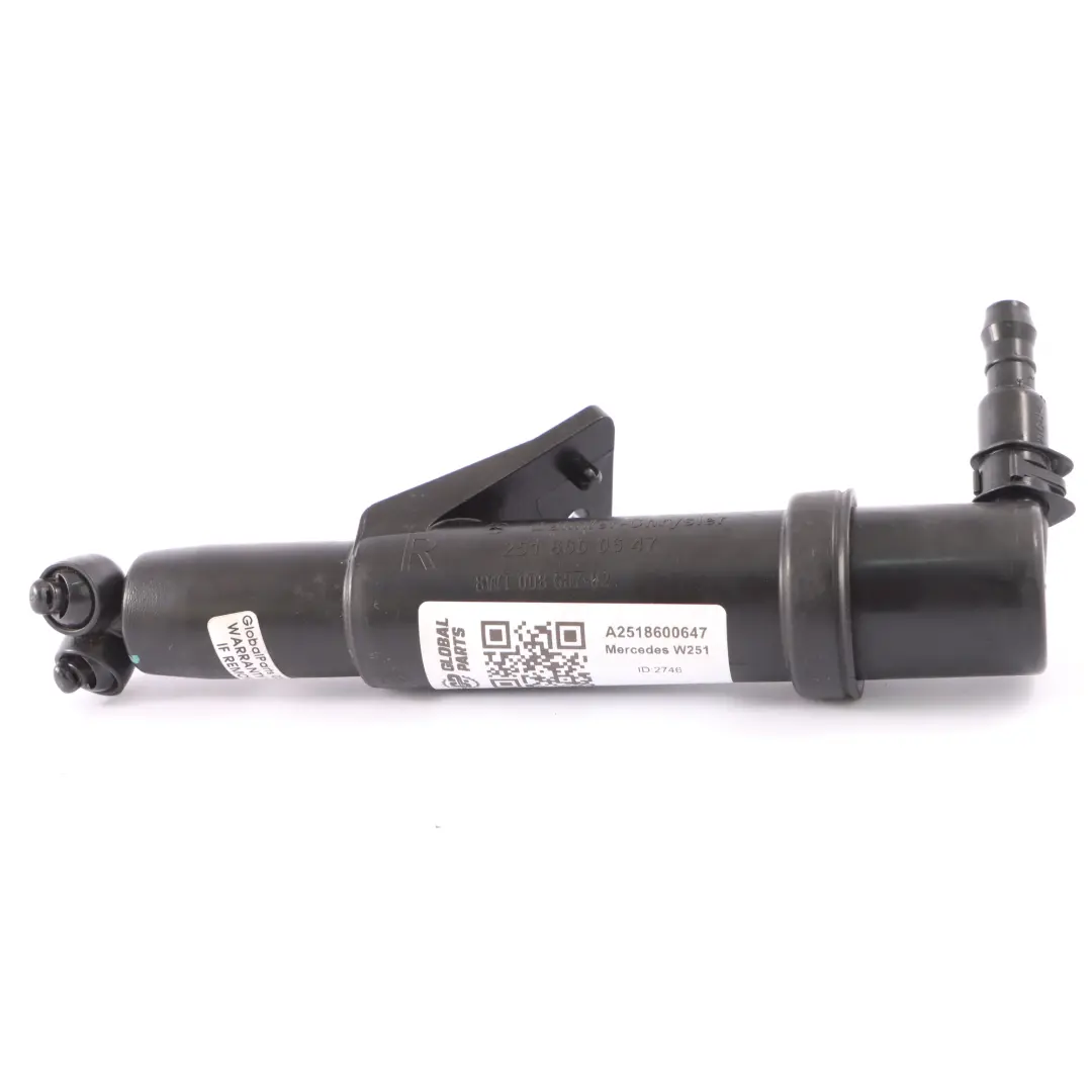 Headlight Headlamp Washer Spray Nozzle Jet Right O/S to Mercedes W251 with Part number A2518600647 Mercedes W251 Headlight Headlamp Washer Spray Nozzle Jet Right O/S - SKU A2518600647 - Part number A2518600647