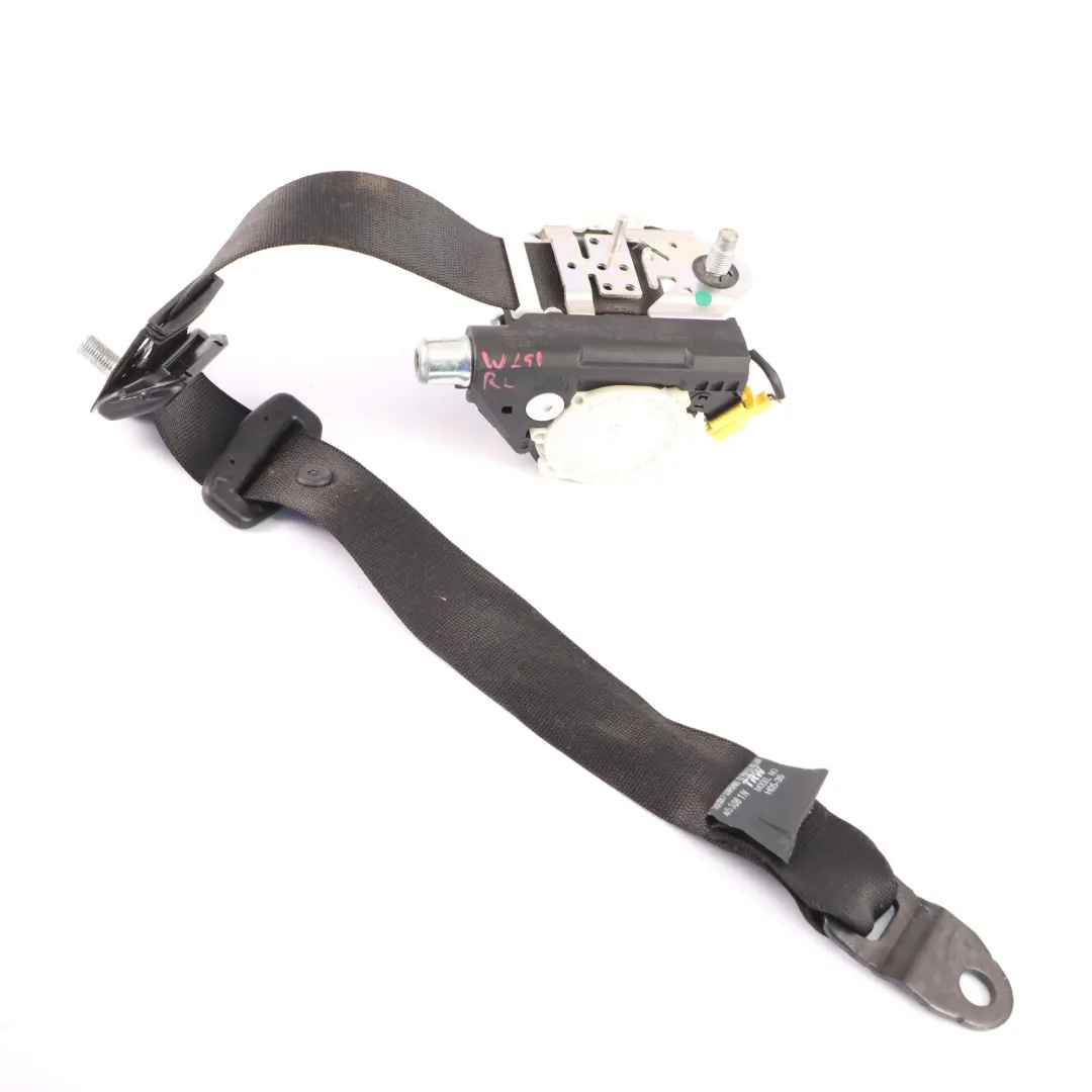 Belt Upper Rear Left N/S Seatbelt Black to Mercedes W251 Seat with Part number A2518607985 Mercedes W251 Seat Belt Upper Rear Left N/S Seatbelt Black - SKU A2518607985 - Part number A2518607985