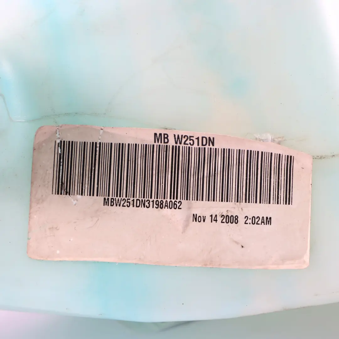 Windscreen Washer Bottle Tank Fluid Reservoir to Mercedes W251 with Part number A2518690920 Mercedes W251 Windscreen Washer Bottle Tank Fluid Reservoir - SKU A2518690920 - Part number A2518690920