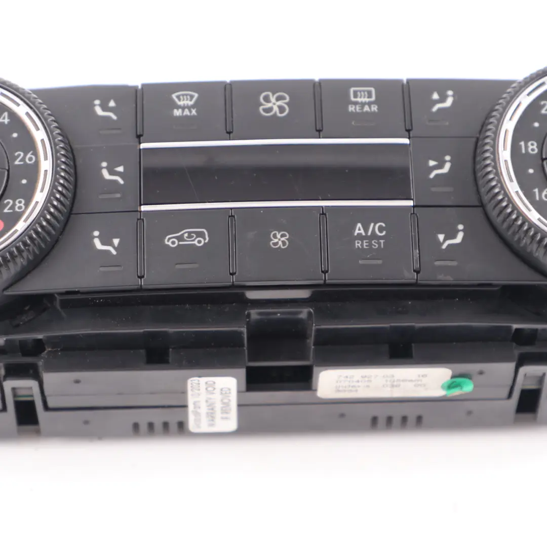 A/C Heater Climate Control Unit Switch Panel to Mercedes ML W164 with Part number A2518702289 Mercedes ML W164 A/C Heater Climate Control Unit Switch Panel - SKU A2518702289 - Part number A2518702289