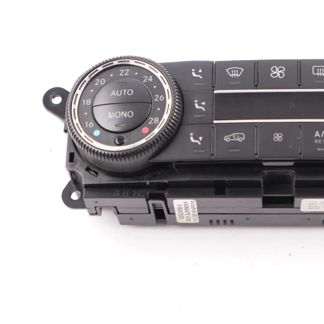 A/C Heater Climate Control Unit Switch Panel to Mercedes ML W164 with Part number A2518702889 Mercedes ML W164 A/C Heater Climate Control Unit Switch Panel - SKU A2518702889 - Part number A2518702889