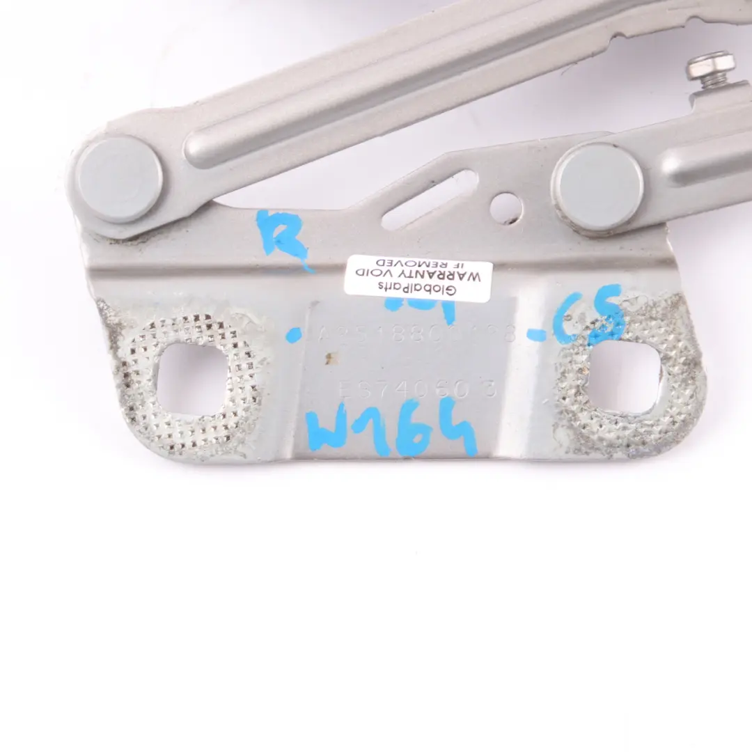 Mercedes ML W164 Bonnet Hood Hinge Left N/S Cubanite Silver - 723 A2518800128 - SKU A2518800328-CS - Part number A2518800328