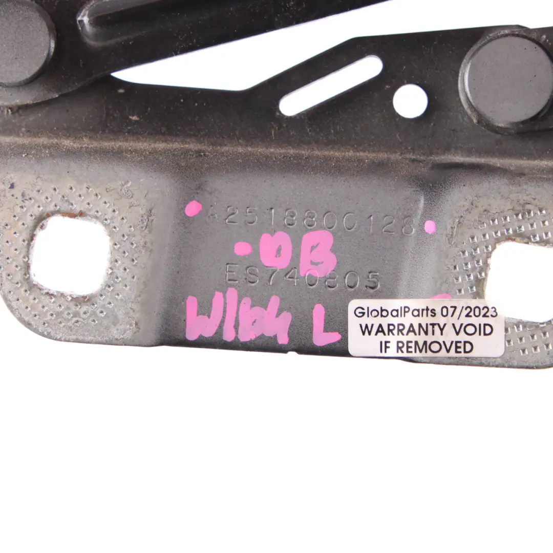 Mercedes ML W164 Bonnet Hood Hinge Left N/S Obsidian Black - 197 A2518800128 - SKU A2518800328-OB - Part number A2518800328